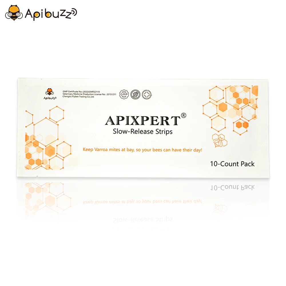 

APIBUZZ APIXPERT Slow-Release Varroa Treatment Strips in Beehive - Honey bee keeping equipment - Beekeeping Product & Material