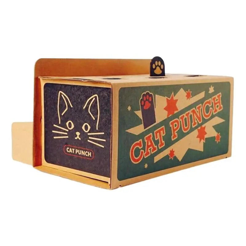 

Cat Whack Mole Game Interactive Cat Enrichment Toys & Puzzle Toy Durable Fun Box Catch Mice Game Paws Scratcher Toy For Cats