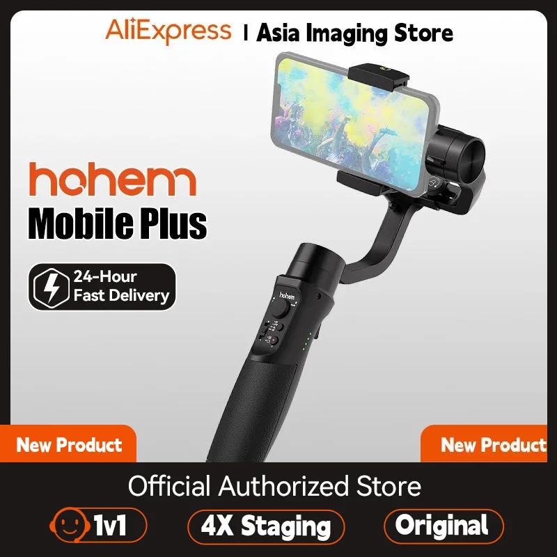 

Hohem ISteady Mobile+ Gimbal Stabilizer 3-Axis Phone Gimbal For iPhone And Android Infinite Rotation Display For Video Recording