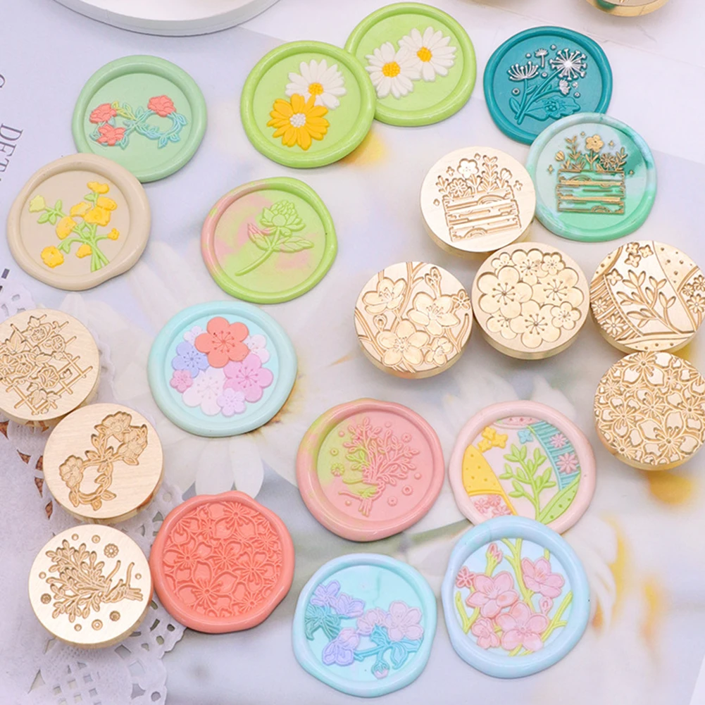

Plant Wax Seal Stamp Vintage Craft Seal Stamp Head Card Envelope Wedding Invitation Gift Wrap Scrapbooking Decorative