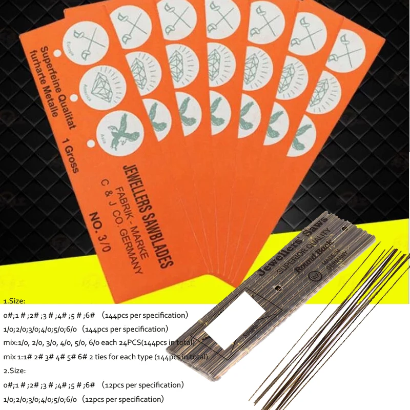 Hotsale 12/144PCS 1diamond vezeték Látott Penge Kutter ékszer Fém Irtás Tokmány pengék woodworking kezét kézműves szerszámok