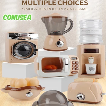 어린이 놀이 시뮬레이션 전기 주방 전자 레인지 장난감, 여자 교육용 선물 장난감, 여자 장난감, 주방 액세서리 상품 이미지