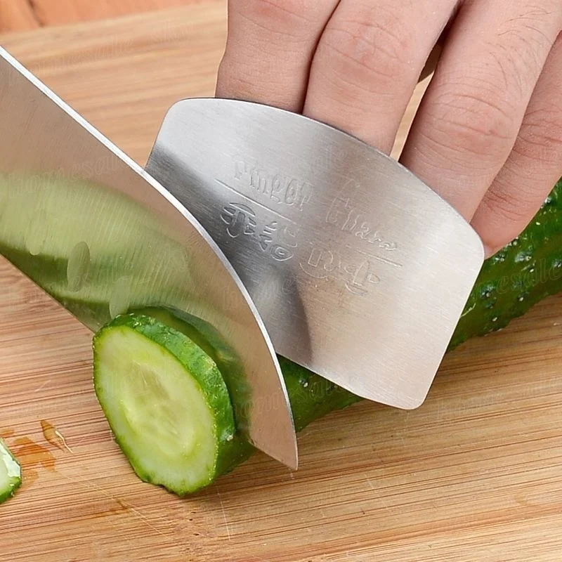 Finger Guard Stainless Steel Reusable Kitchen Finger Guard Metal Protector Cutting Tools Kitchen Accessaries
