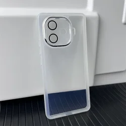 Translucent Soft Silicone All - Inclusive Film Camera Lens Phone Case for IQOO Z9 Turbo (Transparent White)