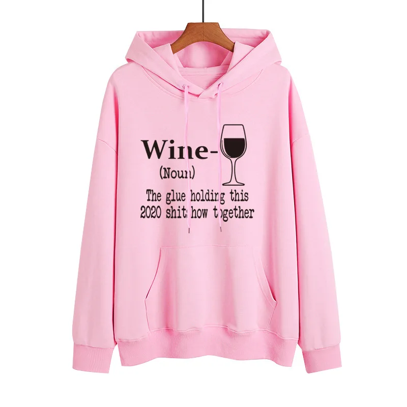 YRYT New women's letter print fashion simple round neck pullover autumn and winter women's hoodie