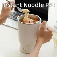 600ml Mini Electric Kettle,600W Portable Small Instant Noodles Pot,Travel Home Office Boiling Water Pot,Stainless Steel 1