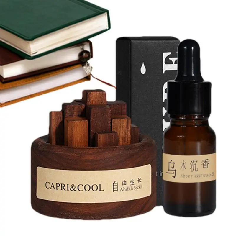 Creative Wooden Aromatherapy Essential Oil Diffuser Waterless Wooden Diffuser Home Office Car Flameless Decoration Crafts