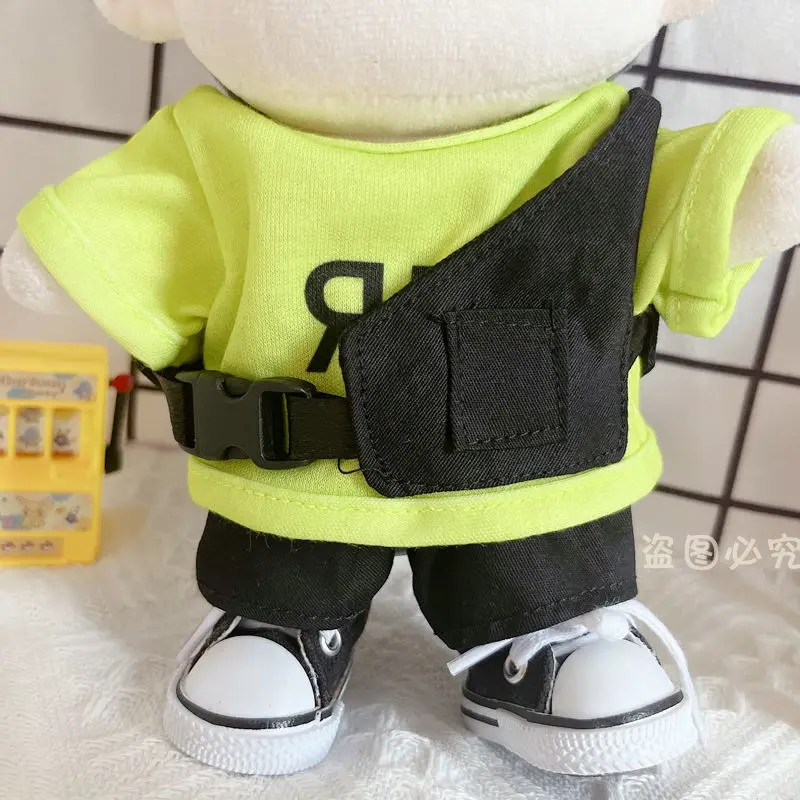 Kpop 20CM Idol Doll Clothes Green T-Shirt Camouflage Hat Dolls Accessories TNT Taehyung JIMIN SUGA Chanyeol Got7 Fans Collection 5
