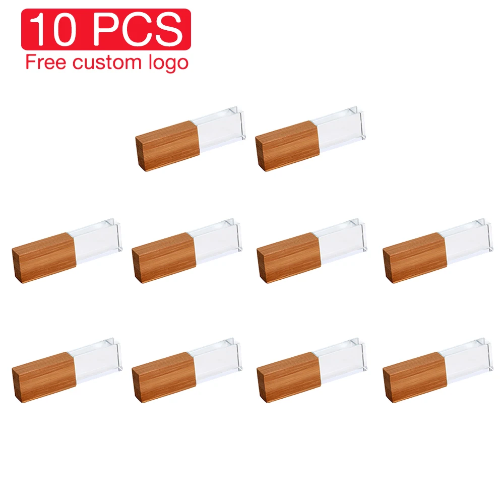 mobile pen drive JASTER 10pcs Maple Crystal U Disk Free Customized Logo Memory Stick Wooden Pen Drive USB 16GB 32GB 64GB 128GB Wedding Gift 128 gb pen drive USB Flash Drives