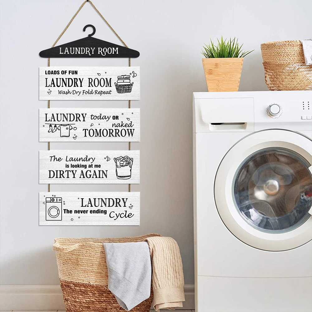 

Настенный знак для прачечной в деревенском стиле, подвесной знак для прачечной, винтажные правила прачечной в фермерском стиле, Настенный декор