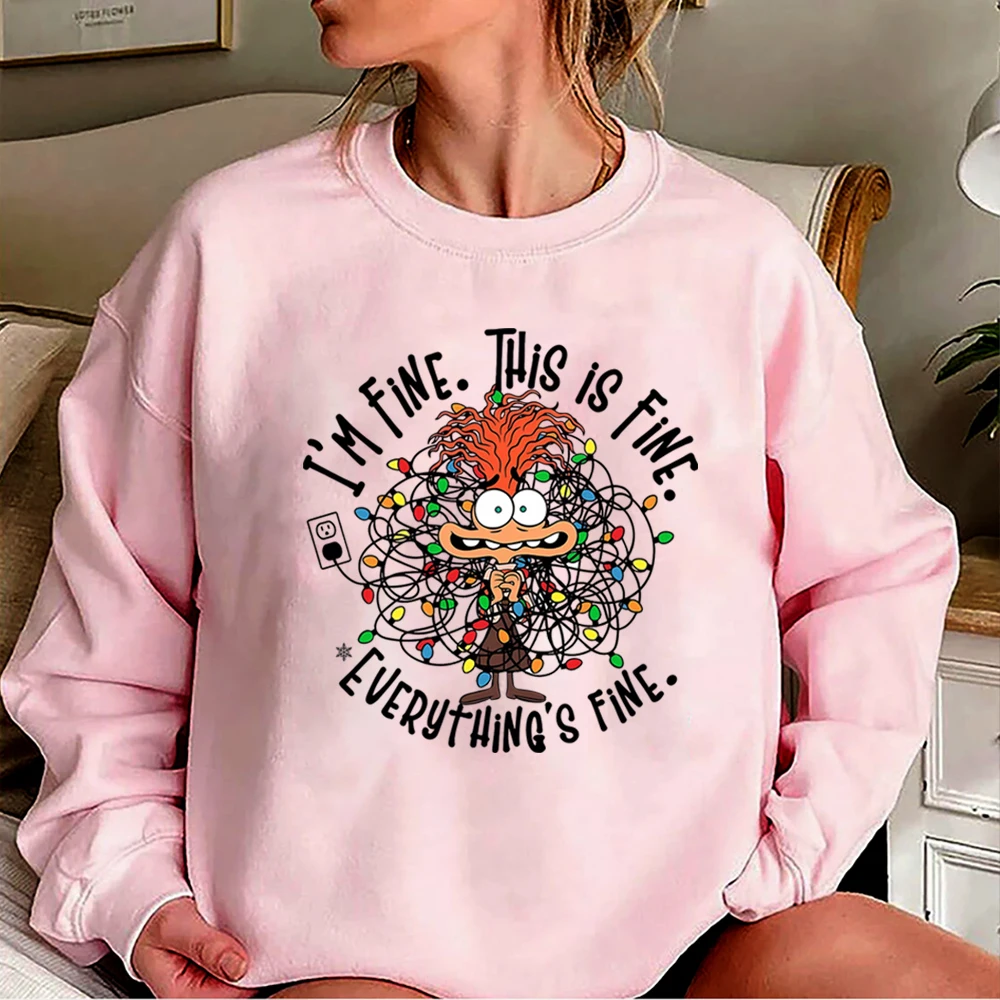 Anxiety Christmas Sweatshirt Everything Is Fine Shirt Inside Out