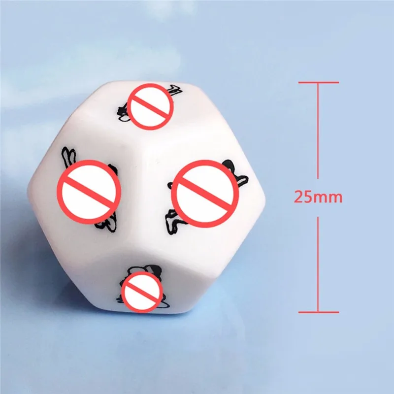 12 Sided Erotic Adult Sex Dice Couples Flirting Toys Love Postures Guide Romance Luminous Love Erotic Kama Sutra Crap Party Gift
