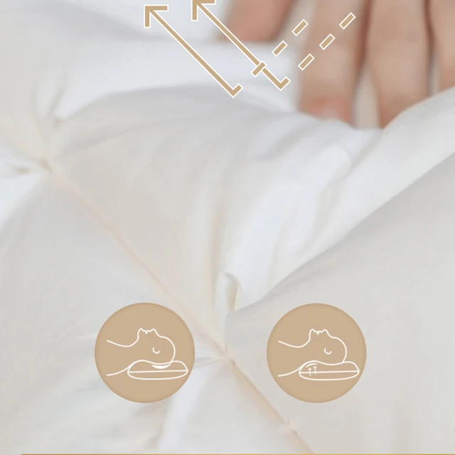 Sondeson Goose Down Pillow – Soft, Breathable & Down-Proof Cotton