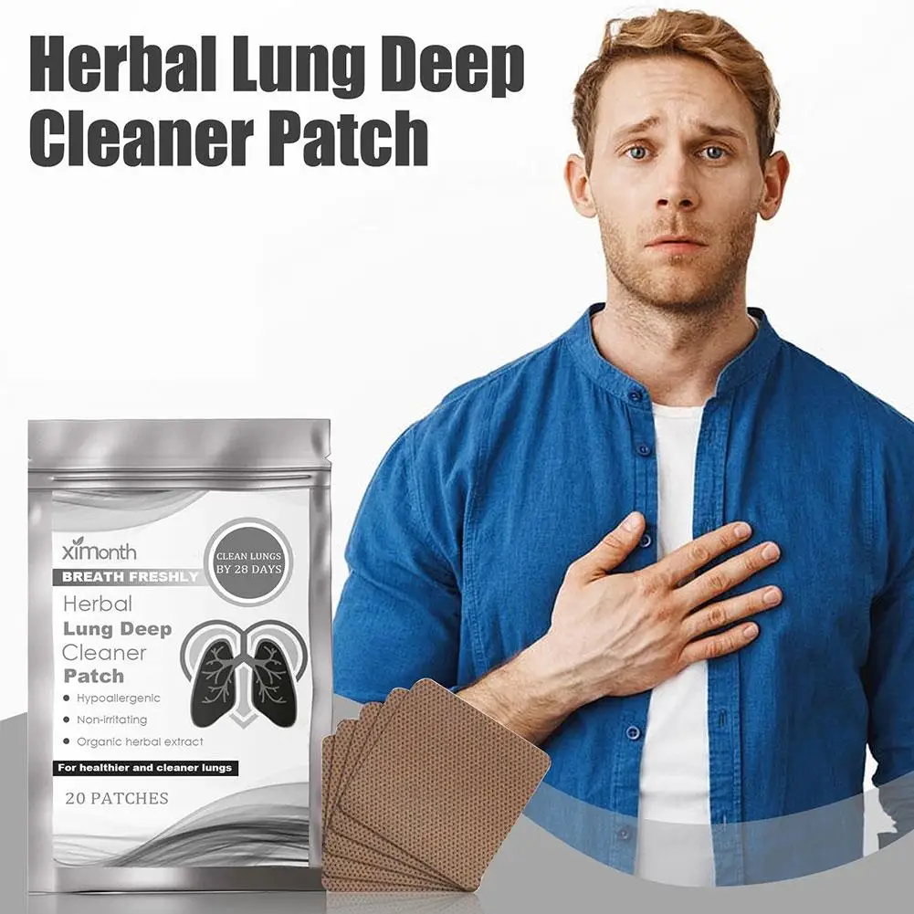 Repair Patches Cough Patches 4 Weeks Powerful Lung Support Relief Body Discomfort Fatigue Herbal Lung Cleanse 20PCs
