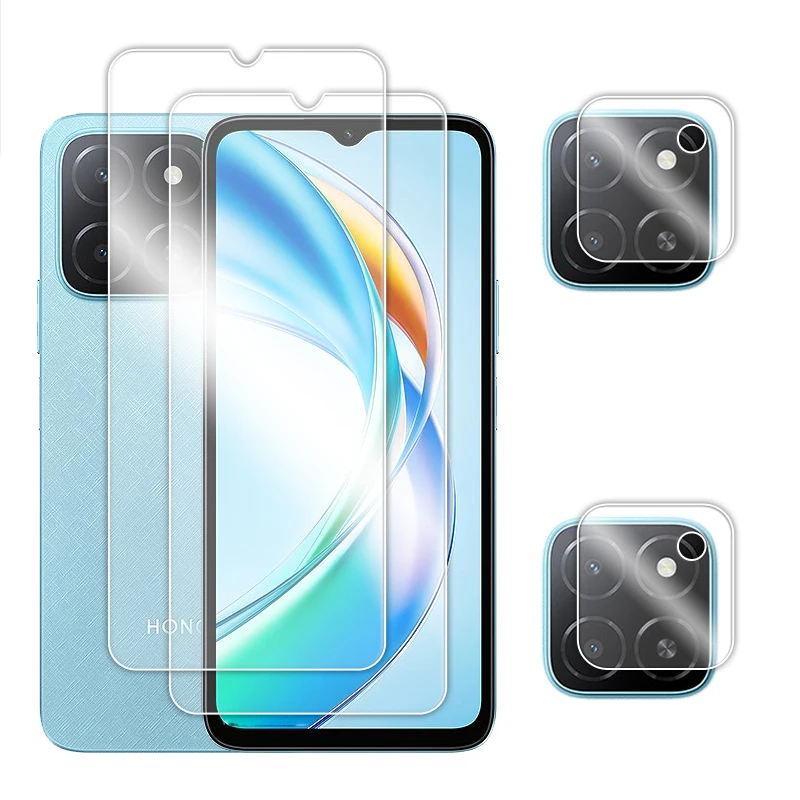 ل Honor X5b Plus Glass 6.56 بوصة غراء كامل واقي شا...