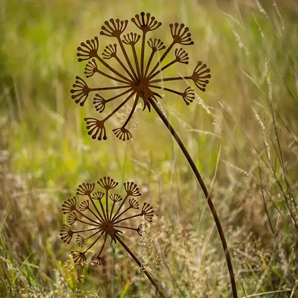 1pc Metal Decorative Garden Stakes Flower Patio Balcony Planter Garden Decor Home Yard Outdoor Decoration Garden Accessories 4