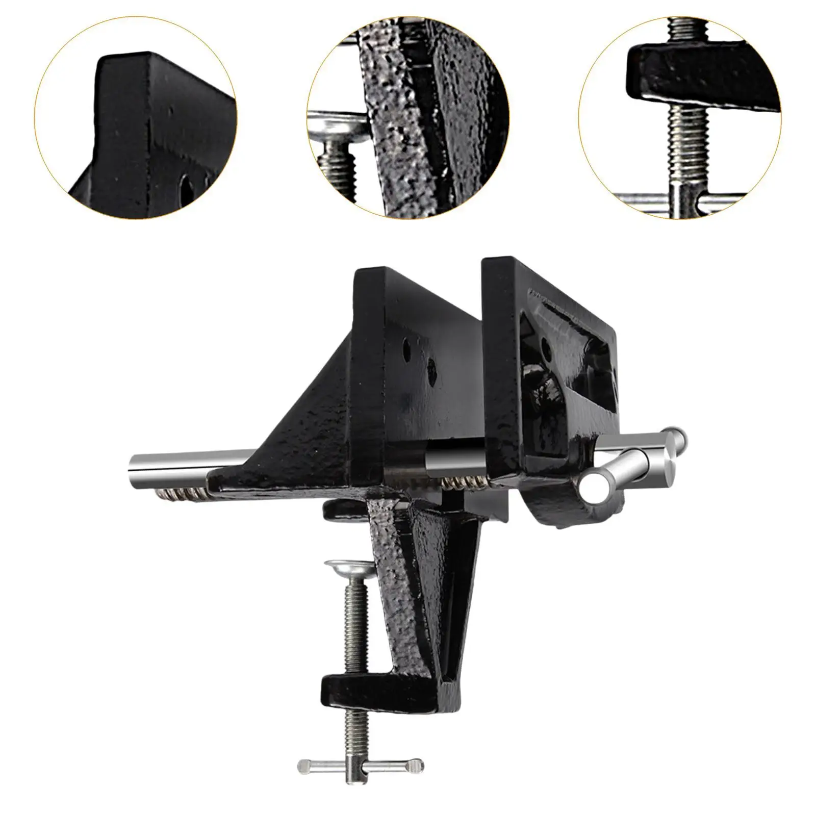 Woodworking Vise Easy Adjustment Home Vise Multipurpose Clamping Vise for Welding and DIY Home Workshop Metalworking Woodworking 5