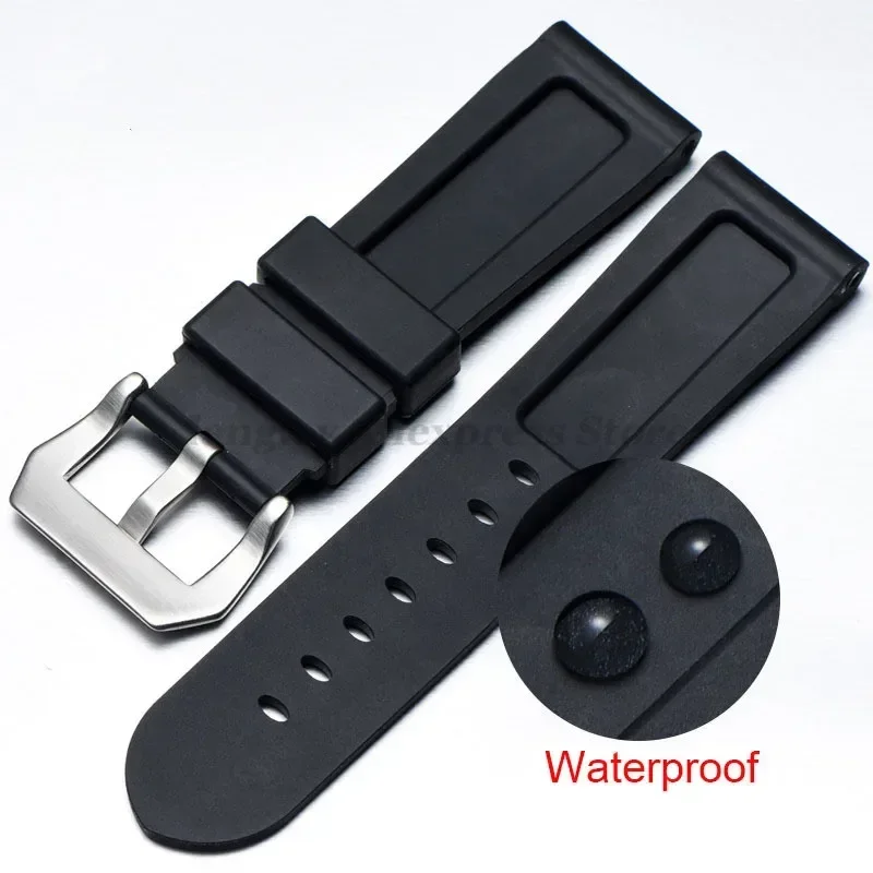 Versatile Sport Silicone Rubber Watch Band - Multiple Size Options