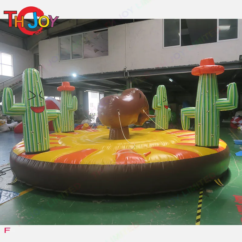 human inflatable bull ride game,pull-riding rodeo game inflatable, inflatable bull fighting carnival game