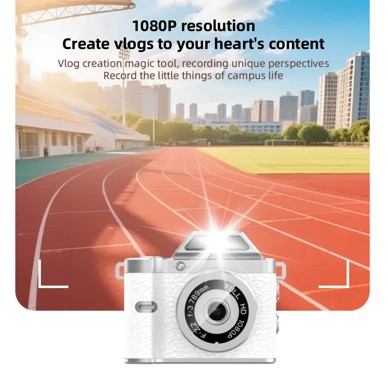 Fotocamera Digitale Tascabile Retrò FHD 2026, Compatta con Flash CCD e Supporto Magnetico, Regalo da Viaggio per Bambini - immagine 4