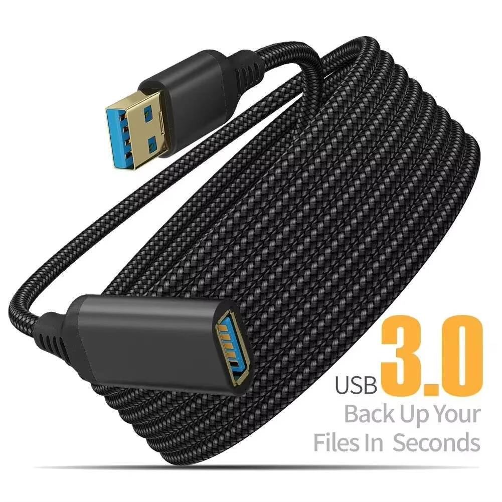 USB 3.0 연장 케이블 1m/2m/3m/5m 남성-여성 USB 카메라 프린터 케이블 모바일 충전 케이블 스마트 노트북 TV PS4에 적합