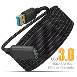 USB 3.0 Extension Cable - Male to Female Charging & Data Transfer - 3m (1PC Black)