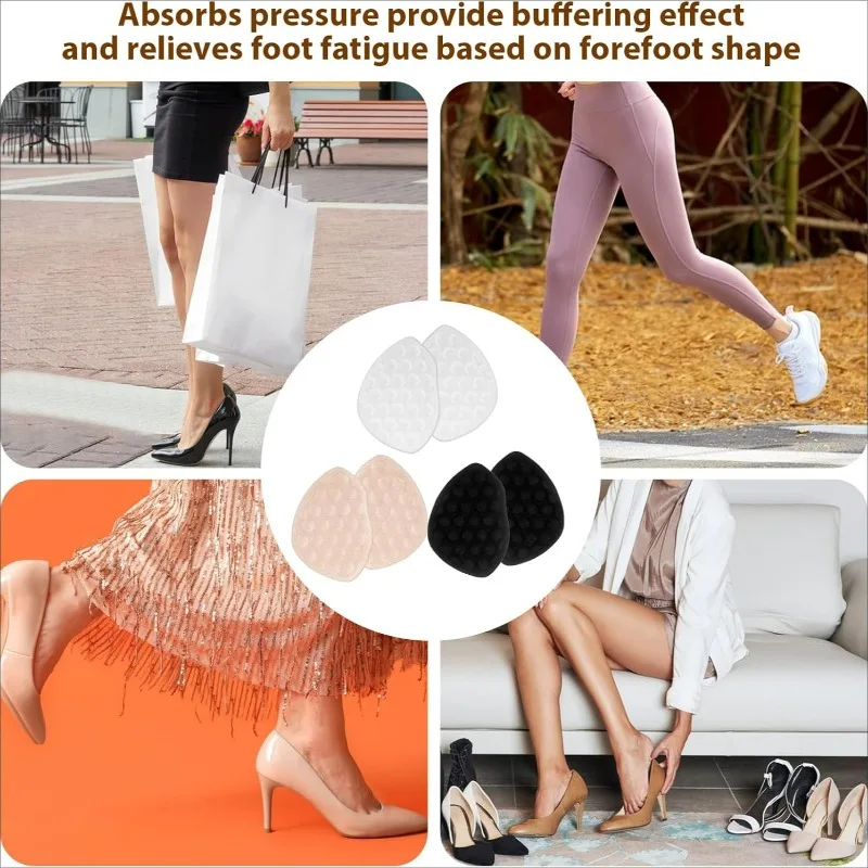 Relieve Pain GEL Forefoot Pad High Heels Reduce Pressure Half Insole Wear Resistant High Elasticity Forefoot Insert