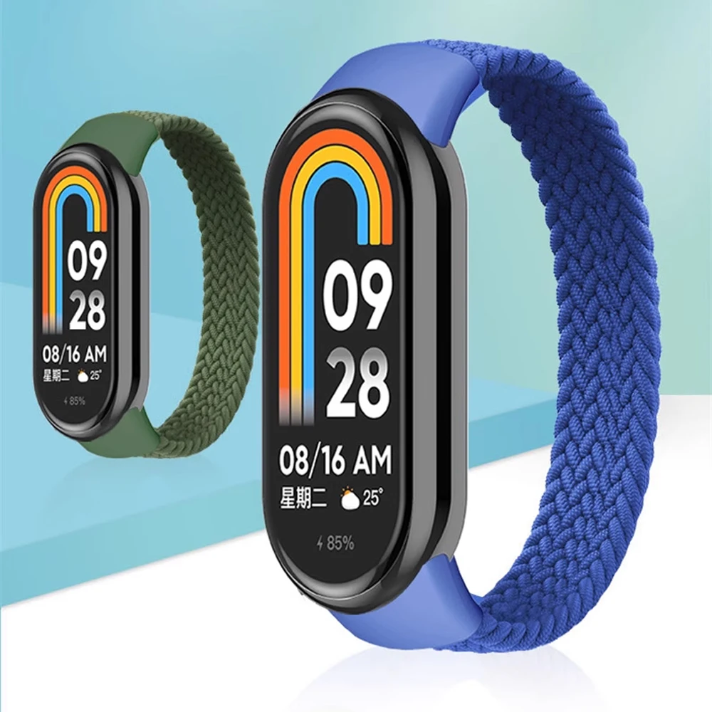 Braided bands for Mi Band 9/8/7/6/5/4/3 Strap accessories Elastic