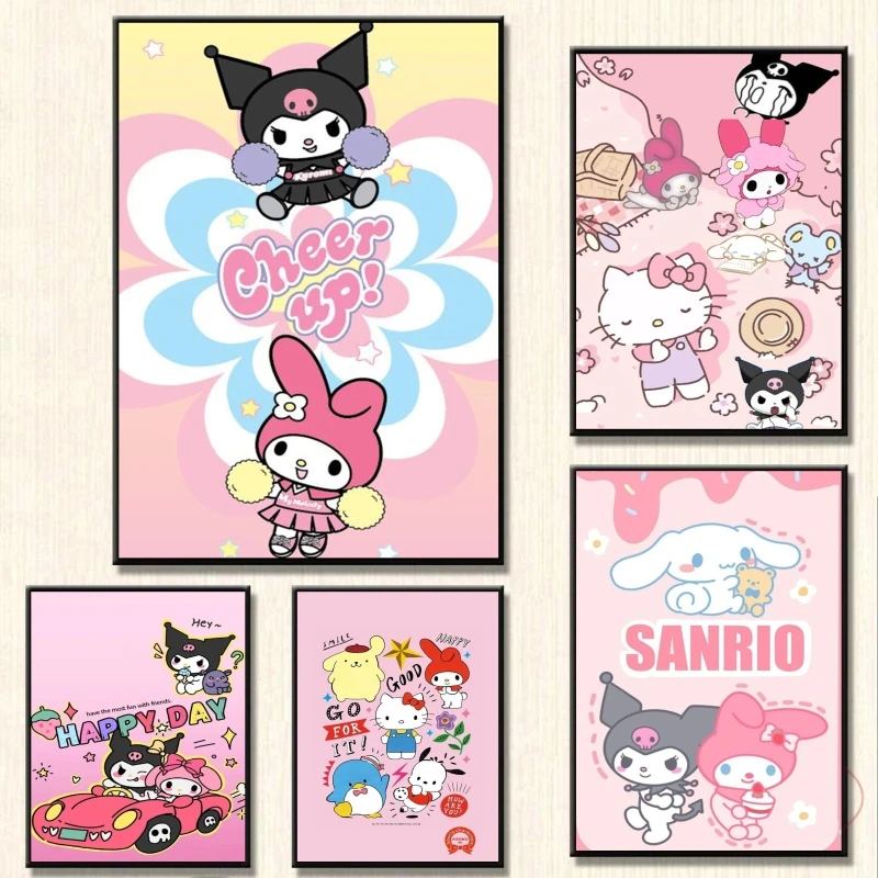 

Anime Posters Sanrios Kuromi Gift Art Picture Classic Decoration Paintings Children Gifts Modern Home Children's Bedroom Dcor