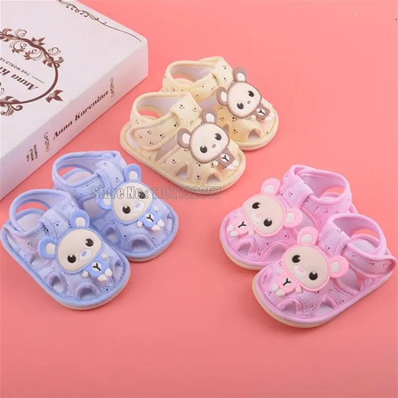 Toddler Infant Kids Girl Summer Cute Casual Princess Cartoon Soft Sandals Crib Shoes Boy First Walkers Baby Shoes
