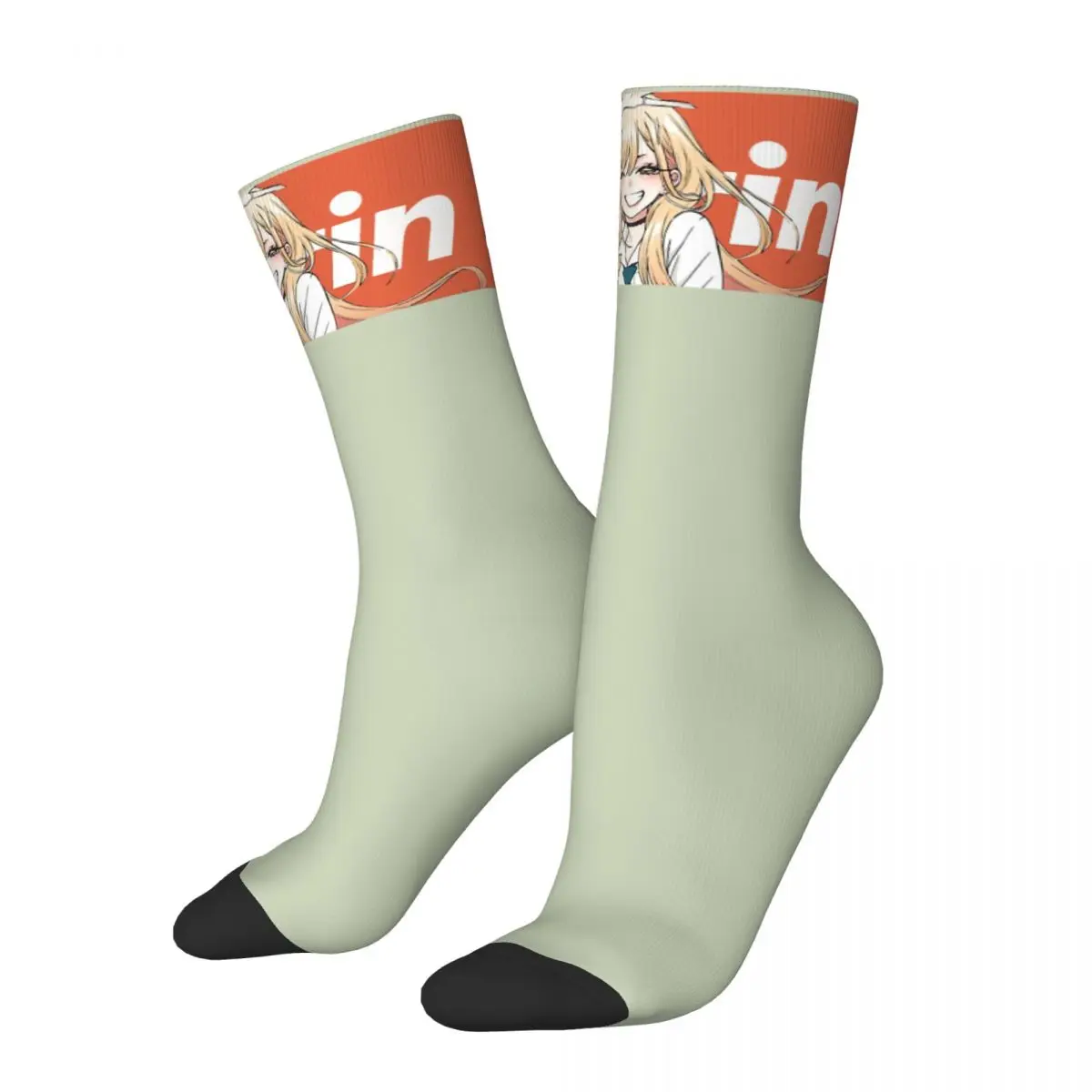 

Hip Hop Marin Kitagawa Favorite Style Crazy Men's compression Socks Unisex My Dress-Up Darling Gojo Wakana Anime Harajuku Sock
