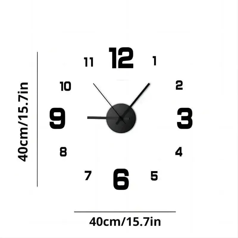 2024 Wall Clock Modern Design Large 3D DIY Quartz Fashion Watch Acrylic Mirror Sticker Living Room Home Decorations Decor Clocks