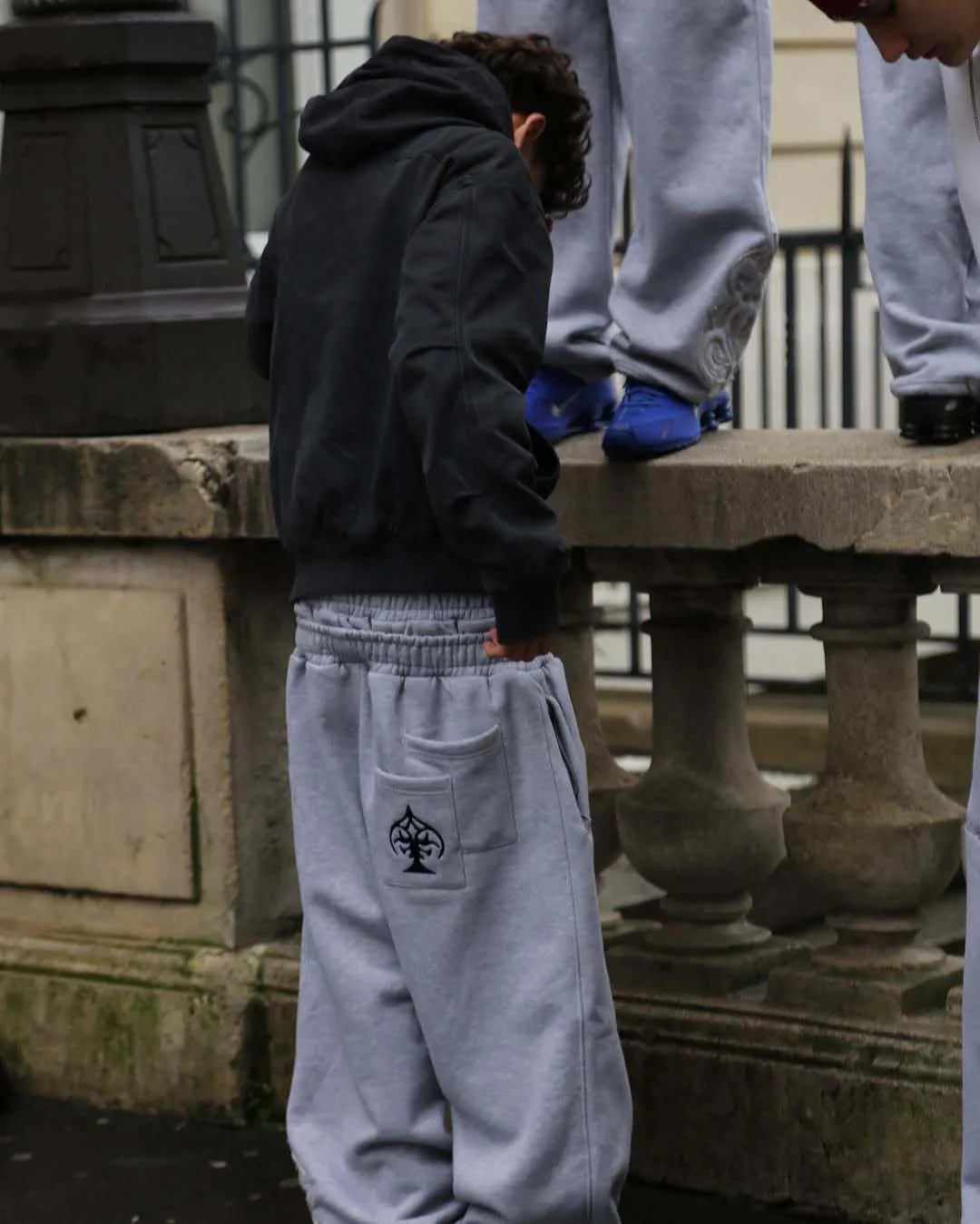 2025 Sweat Pants Baggy Y2k Poker Embroidered Double Waist Jogging Sweatpants Punk Streetwear Loose Unisex Sports Trousers