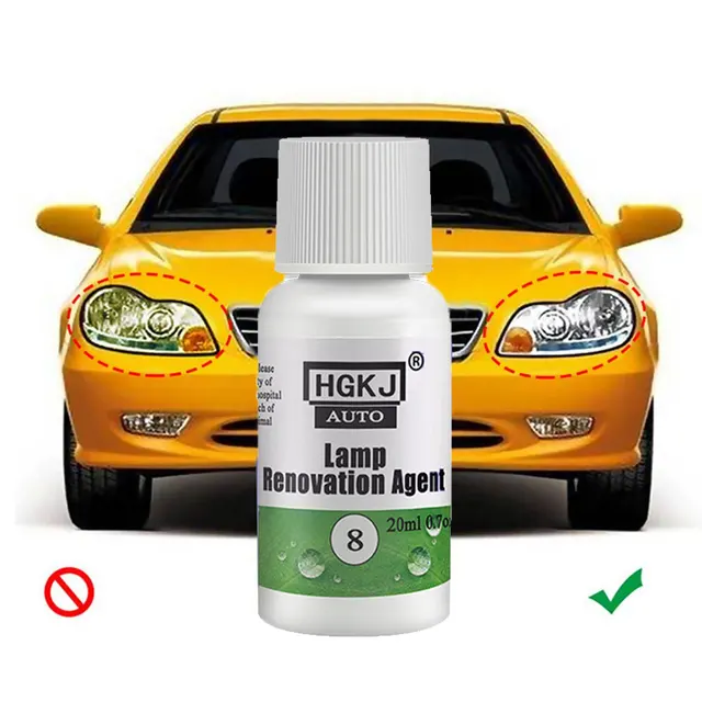 Comprar Restaurador de faros HGKJ, 8 luces de coche, Kit de pulido,  reparación química, renovación, detalle automático, revestimiento protector  de polímero líquido