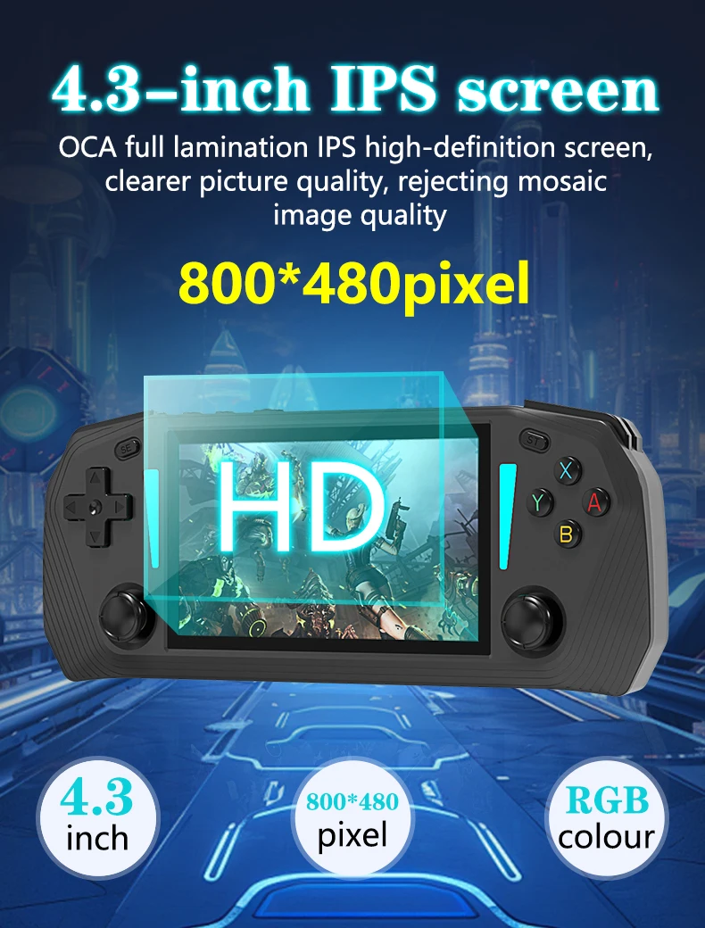 Retro Handheld Game Console 128gb Ips Screen Portable Player_voghion.com