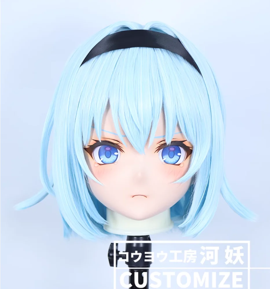 

C-58-46 Customize Full Head Resin Cartoon Cosplay Japanese Character Anime Role Play Crossdress Kigurumi Mask With Back Shell