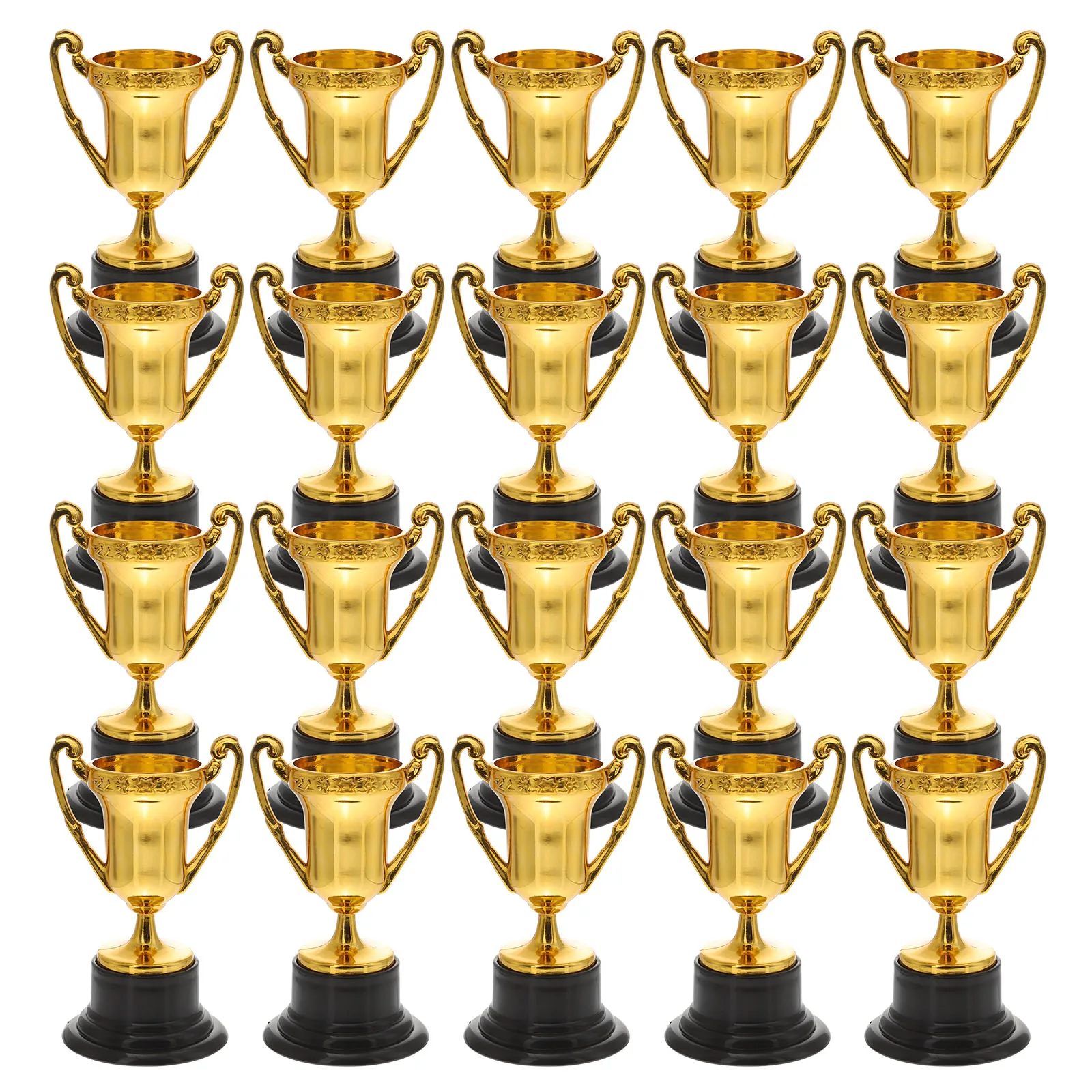 Award Medals Plastic Trophy Toys 20Pcs Mini Plastic Gold Reward Trophy Cup Soccer Medals Trophy Children Prize Awards Reward Prop