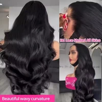 Perruque en cheveux humains vietnamiens, densité 230%, avec dentelle frontale 13x4, dentelle frontale transparente HD 13x6, effet Body Wave et Water Wave, pré-épilée, 30 38 pouces, perruque 360 Full Lace 5