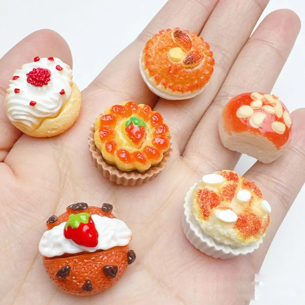 Kids Toys Miniature Bread Model DIY Dessert Simulation Food Dollhouse Miniature Bread Mini Cake Cake Model Dollhouse Mini Food 40pcs traffic cones pla stic miniature road parking signs simulation roadblock barricade models cake topper for kids