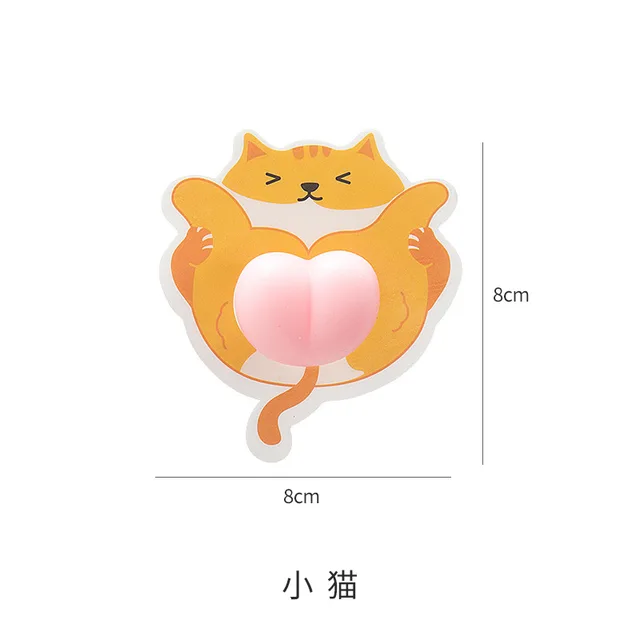 Cute Kawaii Cute Peach Ass Squeeze Fingertip Toy DIY Bumper Anti-collision Sticker Squeeze Elastic Decompression Children's Toy 5