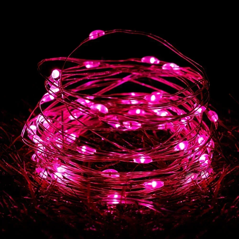 Fairy Lights LED Battery Operated String Lights Waterproof Silver Wire Firefly Starry Lights Wedding Party Xmas Christmas Decor