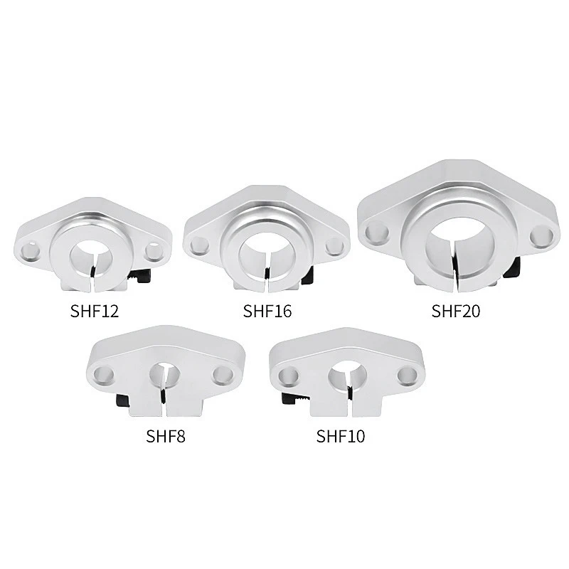 Guide Rail 4Pcs SK20 20mm Aluminum Shaft Guide Support Bearing CNC Part ...