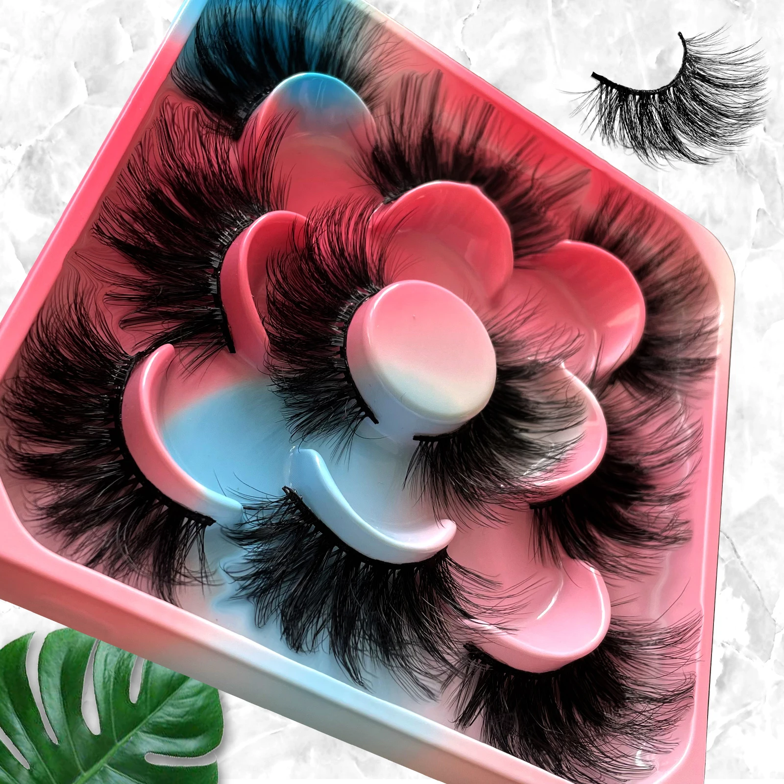 Description Picture 2 of item5D Mink Eyelashes Makeup Eyelashes 3D Mink Lashes Fluffy Soft Wispy Volume Thick Long Mink False Eyelashes