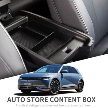 Scatola portaoggetti per console centrale per Hyundai Ioniq 5 2025 2026 Organizer console per Ioniq 5 Accessori vassoio console superiore inferiore