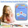 Learning Flashcards ABC Numbers Fruit Animal Body Educational Toys Classroom Aids Montessori Autism English Words Card for Kids 2