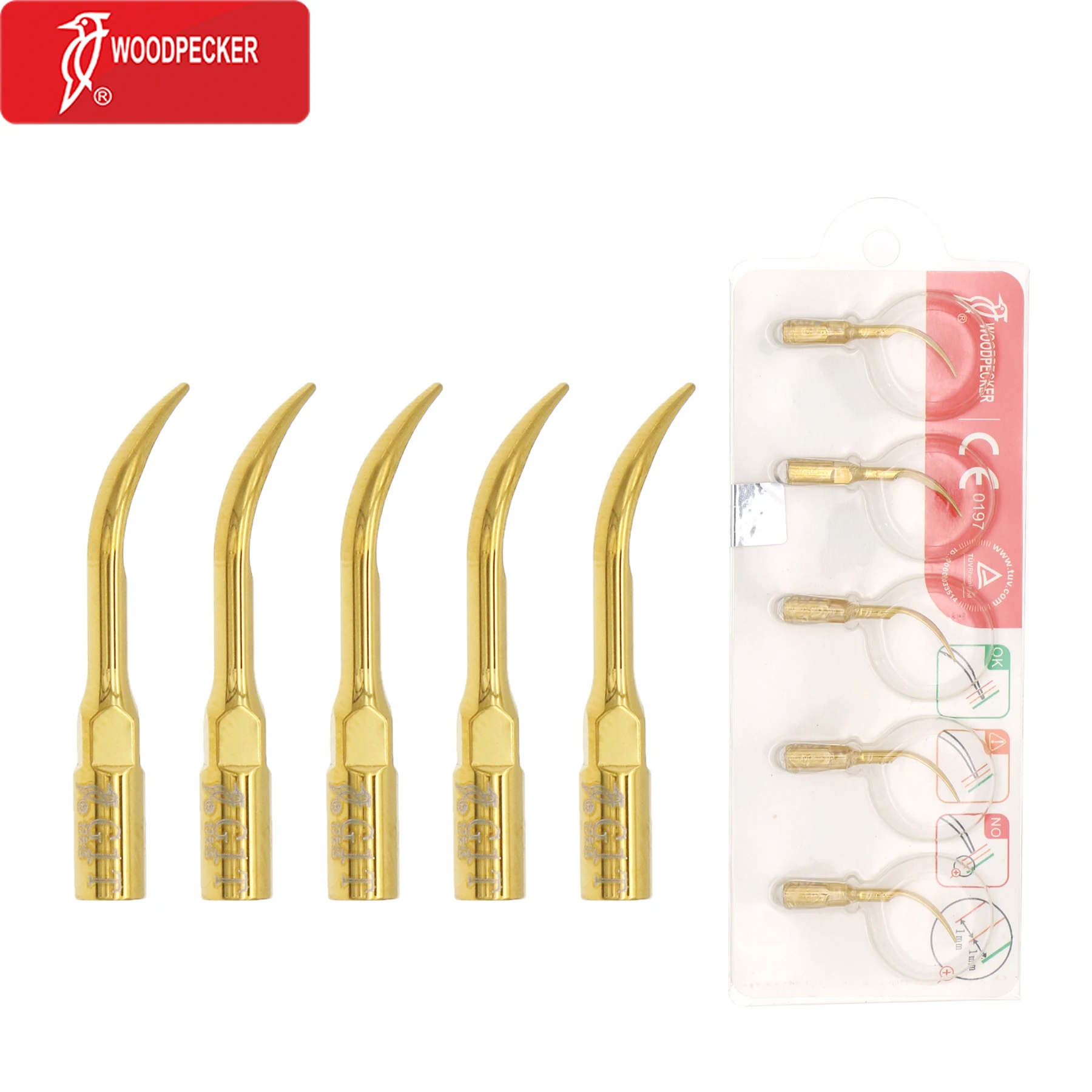 Woodpecker Dental Ultrasonic Scaler Supragingival Scaling  G1T Tips Fit EMS