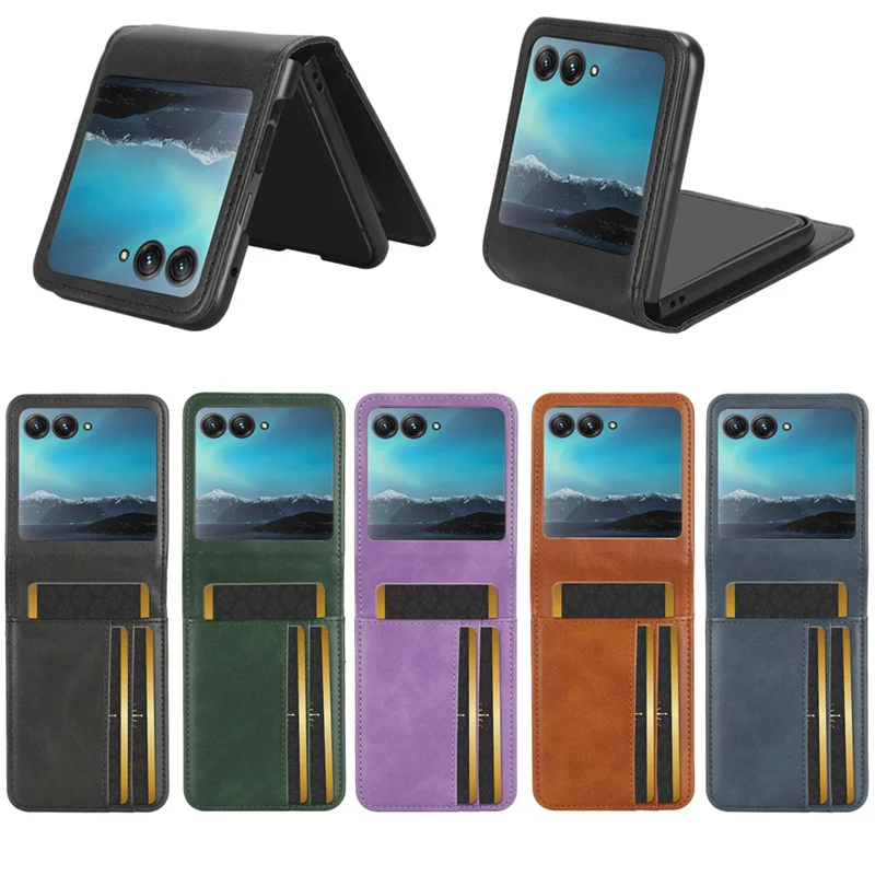 Per Motorola Moto Razr 40Ultra Leather Semi-Split Multi-Slot Wallet Custodia Resistente Ai Graffi Per Moto Razr Plus 2023 Borse Per Telefono