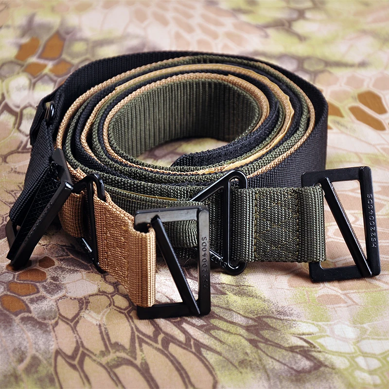 HAN WILD Tactical Belt Adjustable Nylon Belt Men Outdoor Descent Rescue Hunting Training Accessories