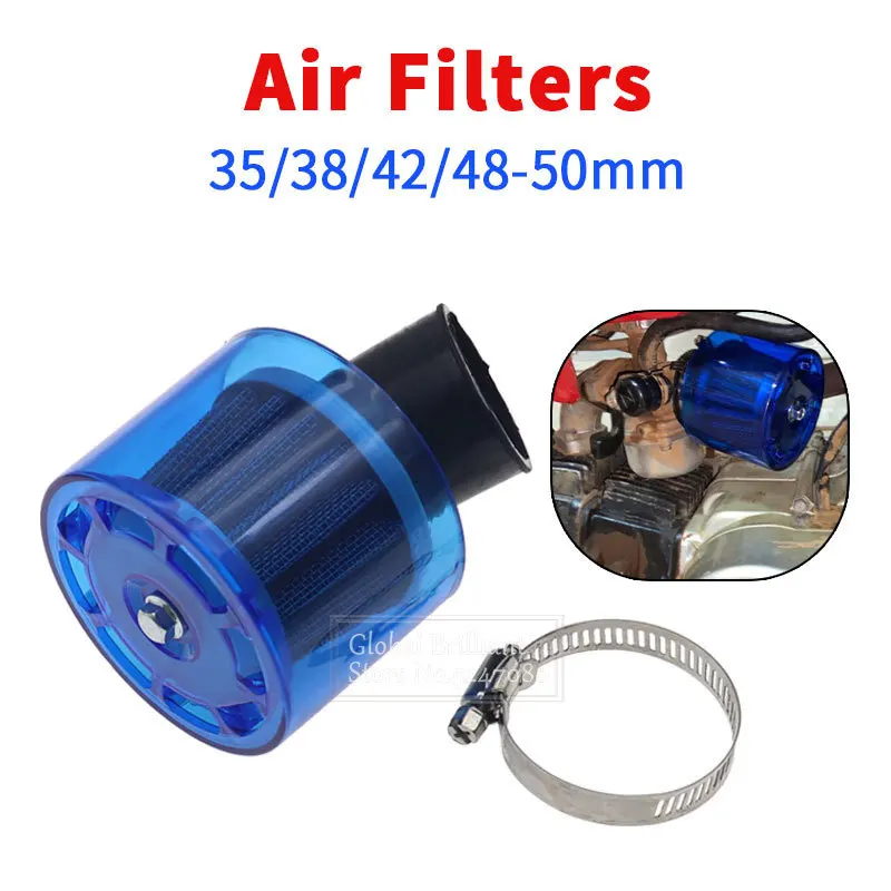 Filtro De Aire Alto Flujo Largo Motos Entrada De 35mm A 42mm | Shopee