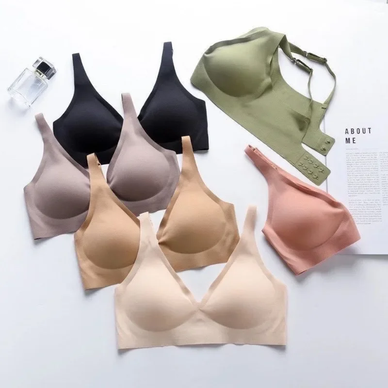 

3D Seamless All-in-one Jelly Strip Bra for Girls Without Underwire Ultra-thin Soft Sleeping Bra Breathable Bra